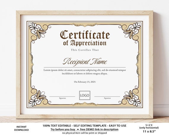 Free Printable Certificate Of Appreciation Templates