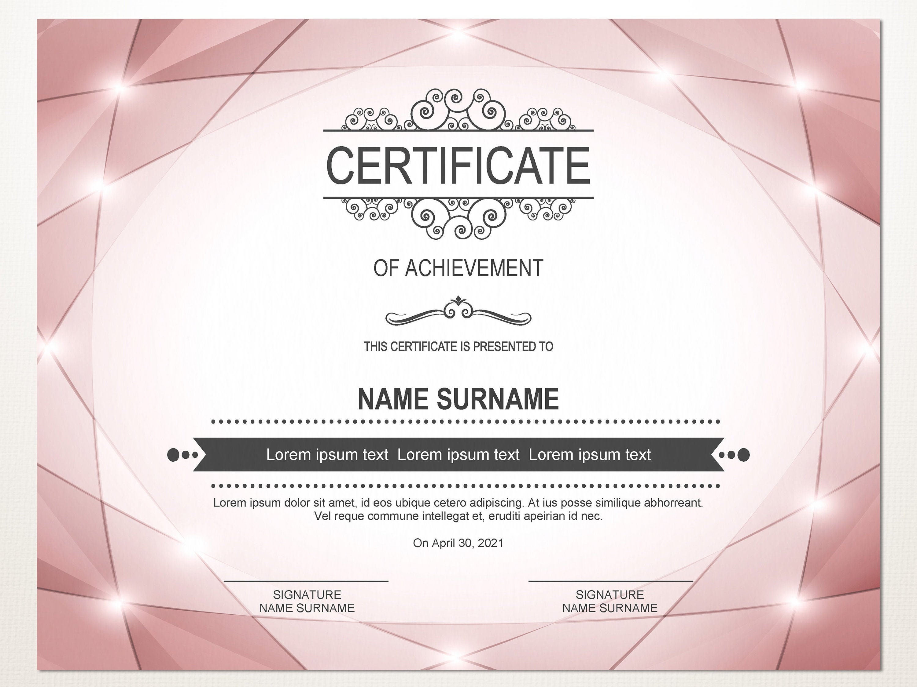 Printable Certificate of Appreciation, Certificate Template EDITABLE,  Printable Blank Certificate Template, Instant Download