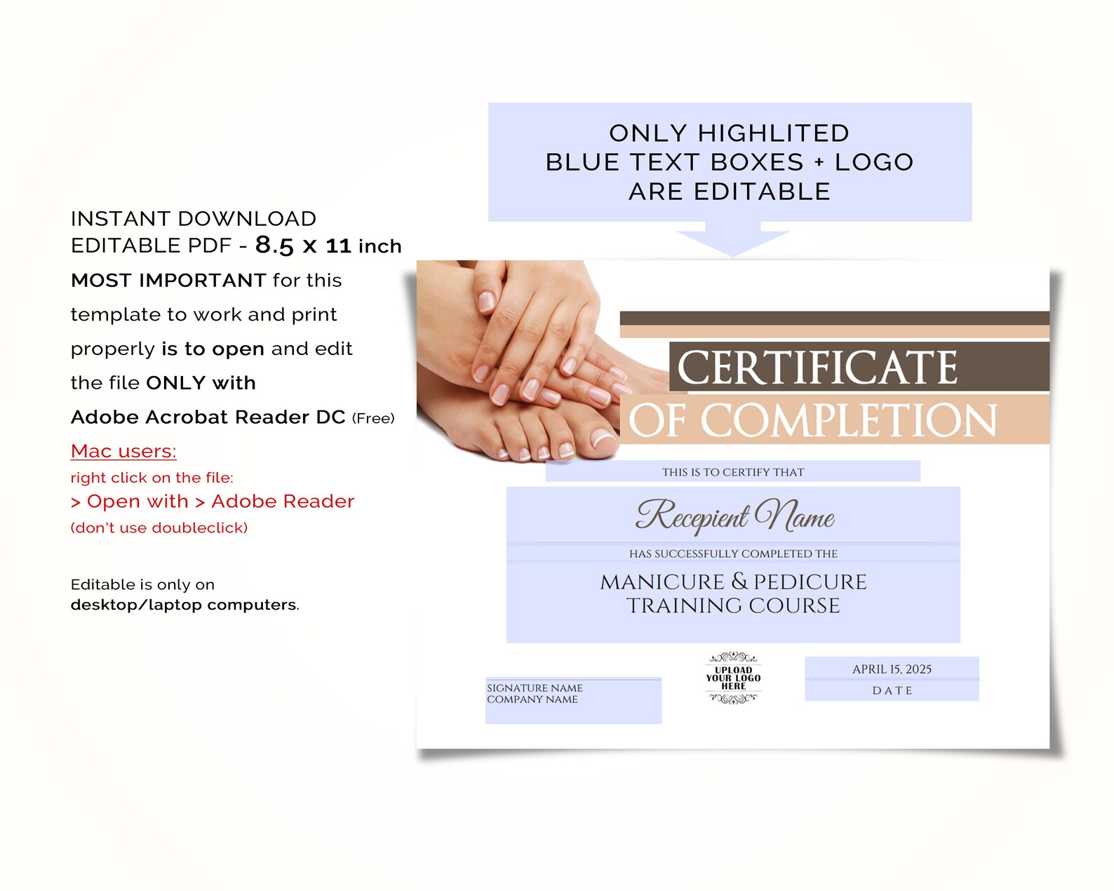 Free Printable Pedicure Certificate Free Printable Pedicure Certificate