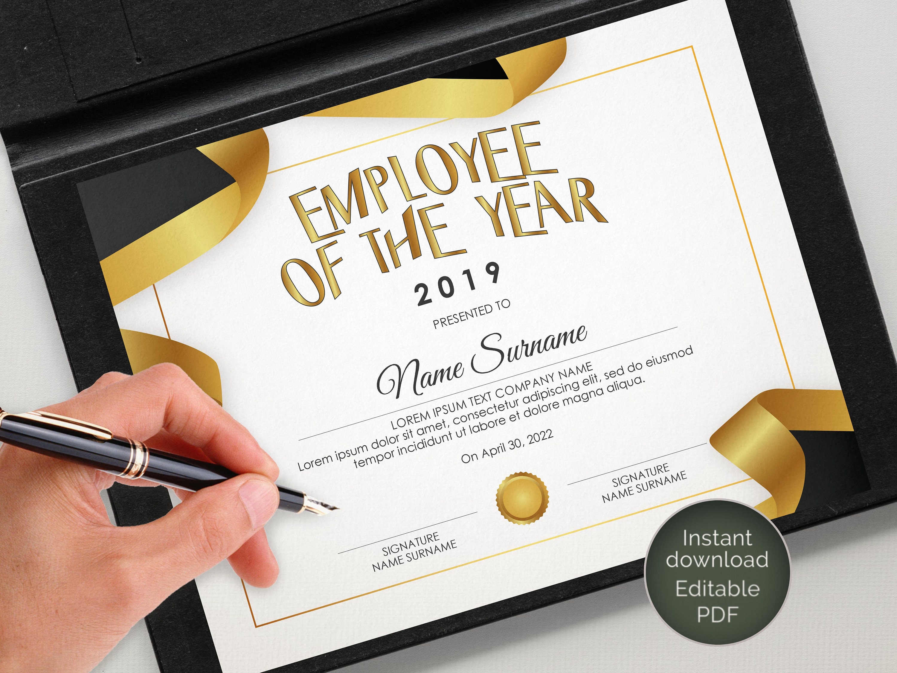 Editable Employee Of The Year Certificate Template Co - vrogue.co