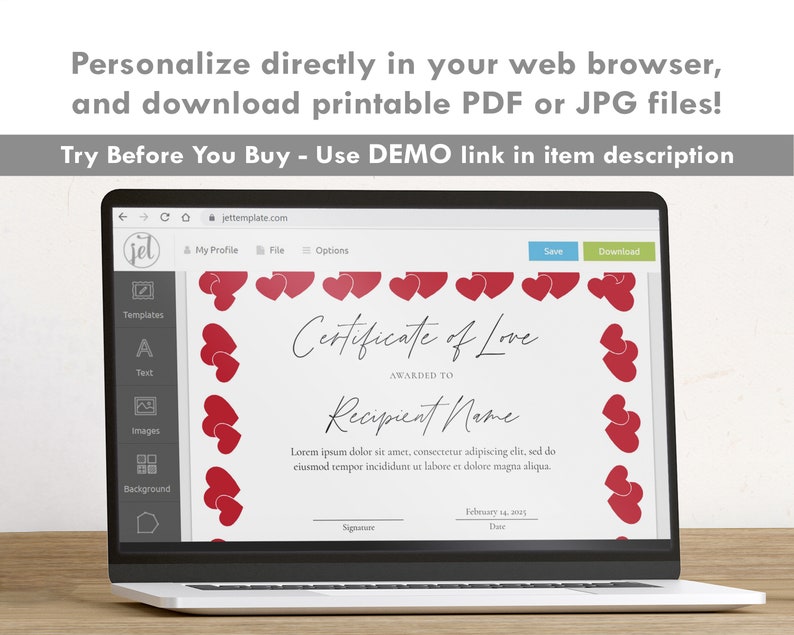Image 10 for Love Certificate Templates