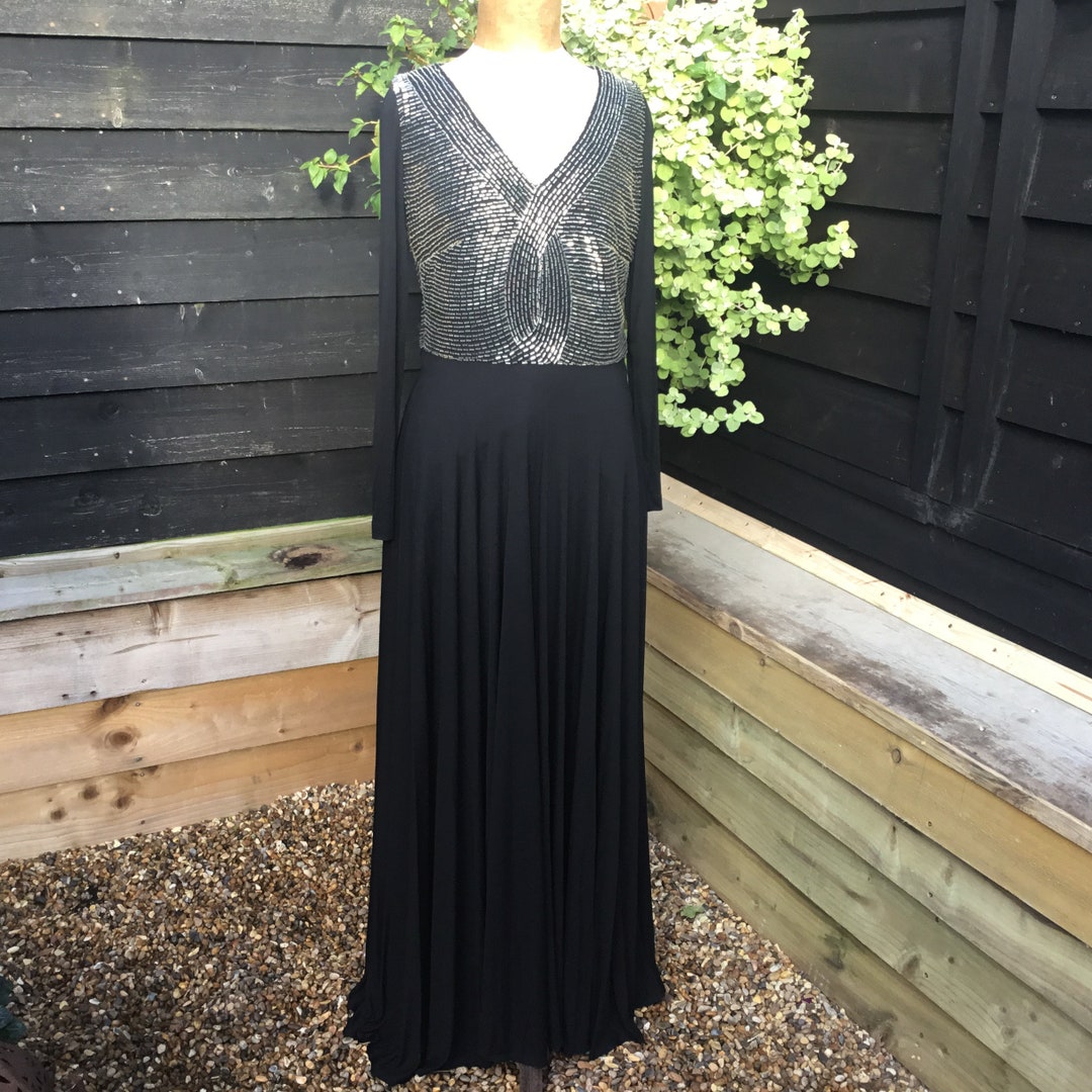 7400113 Bone-Black Patterned Dress main image 1