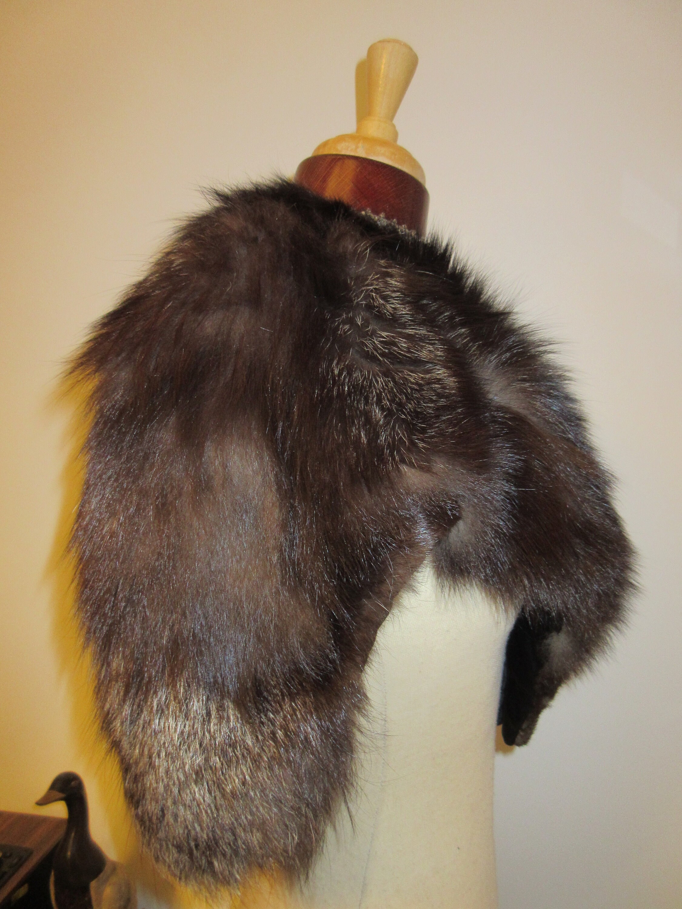 Vintage silver fox fur cape fur stole shoulder cape | Etsy