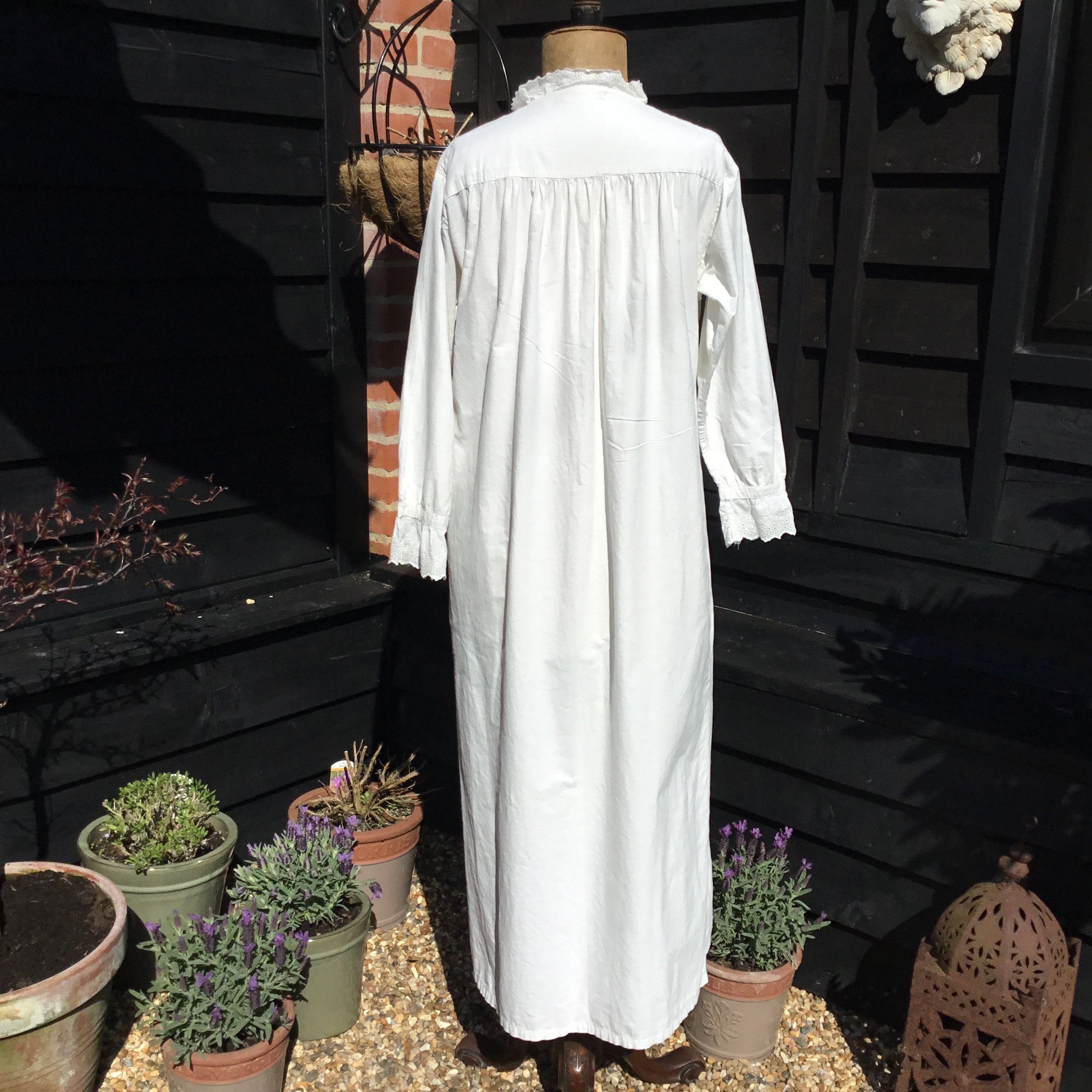 white broderie anglaise nightdress