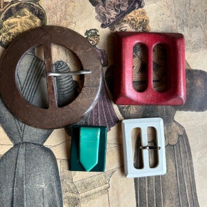 Vintage 1930s buckles belt buckles sash buckles & hat flash dress clip