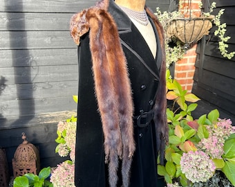 Vintage mink fur stole tippet, Label for Marshall Snelgrove London