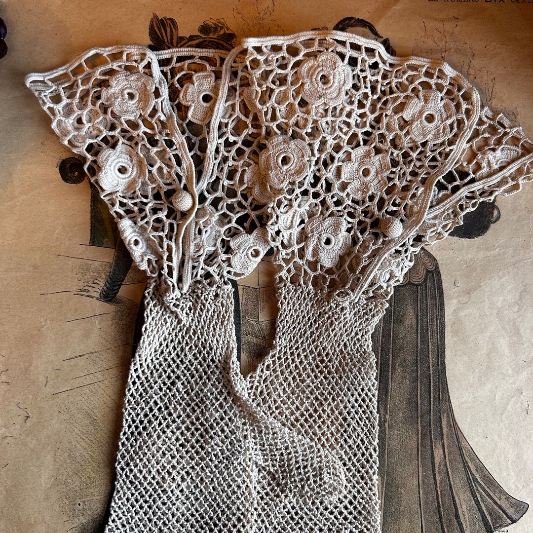 2+ Vintage Gradual Color Tassel Gloves