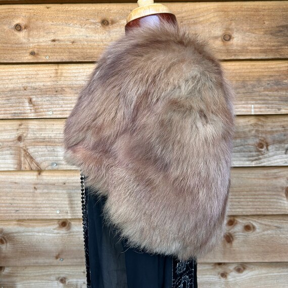 Genuine Vintage fox fur stole, fox fur cape, pale… - image 3