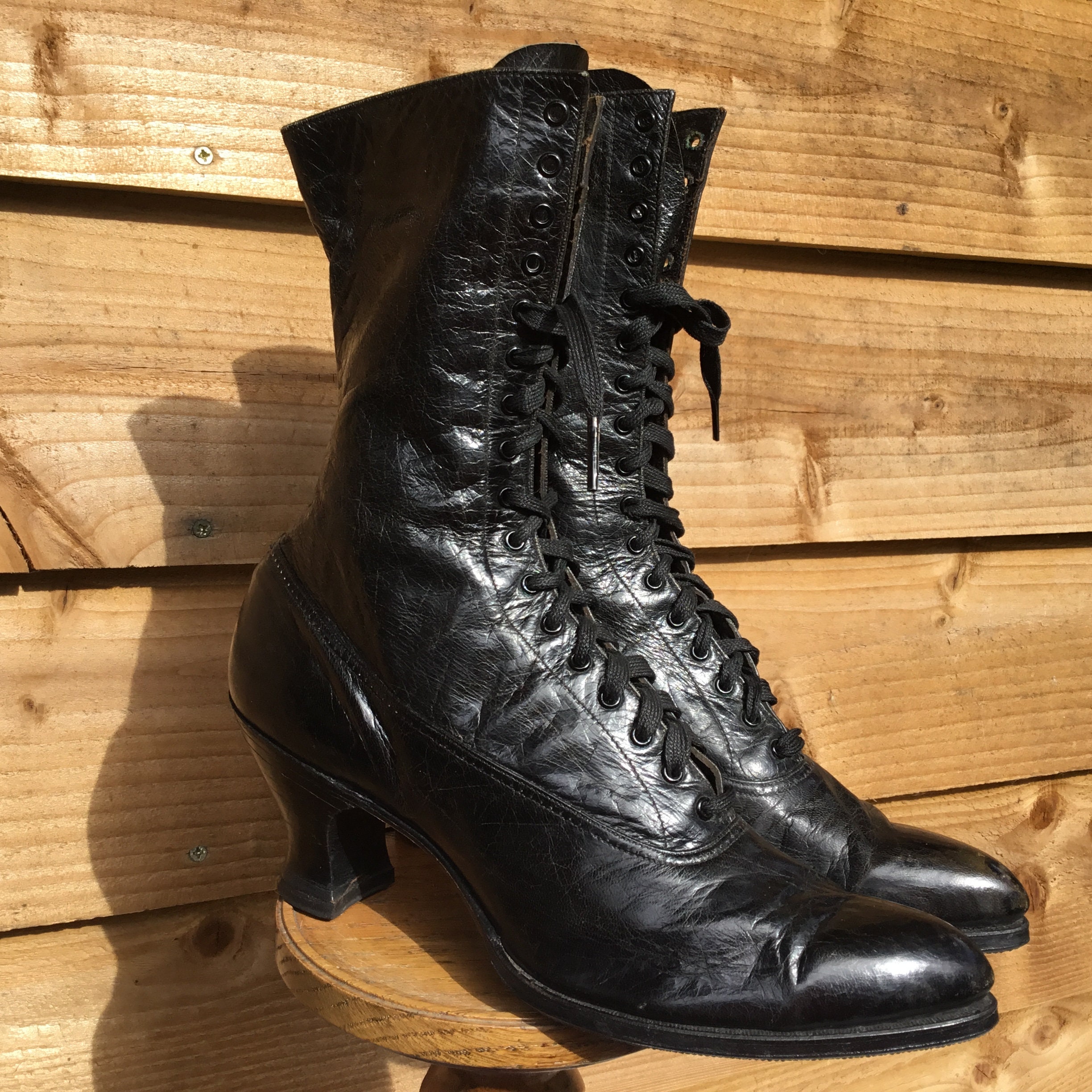 Victorian Lace up Boots - Etsy UK