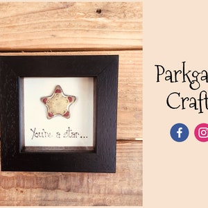 You&#39;re a Star! - Hand Painted Star 11cm Square Frame