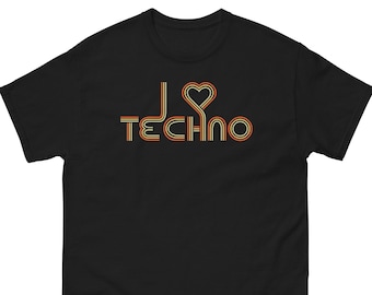 I Love Techno Music classic tee
