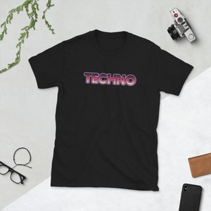 Techno Kurzärmeliges Unisex T-Shirt