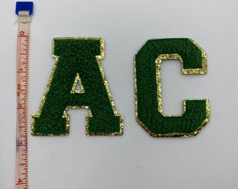 2 Inch Chenille Iron on Letter 2 Inch Chenille Letter Patch Chenille Letter  Patch 