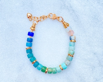 Blues Gemstone Bracelet | Forte Beads | Crow Beads | Pony Beads