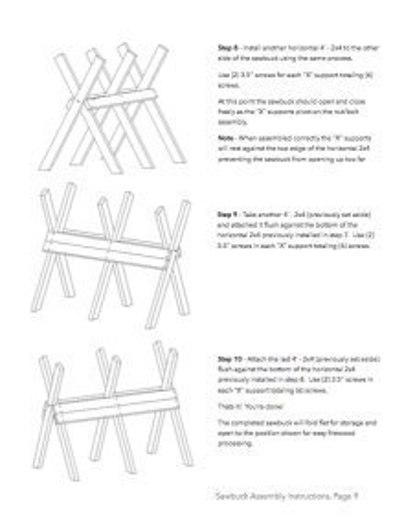 Sawbuck Assembly Plans Build Your Own Sawbuck Etsy