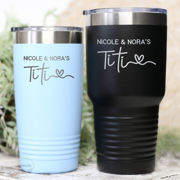Titi Gift For Titi Tumbler Titi Birthday Gift Best Aunt Ever Aunty Auntie BAE Personalized Mothers Day Gift From Niece Nephew Christmas T414