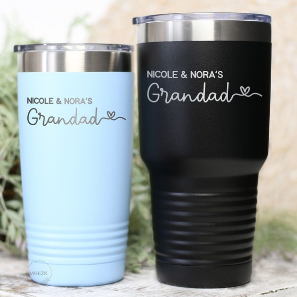 Grandad Gift For Grandad Tumbler, Grandad Birthday Gift, Personalized Grandpa Fathers Day Gift From Granddaughter Grandkids Christmas T419