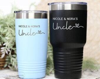 Uncle Gift For Uncle Tumbler, Uncle Birthday Gifts, Best Uncle Ever Personalized Fathers Day Gift From Niece Nephew Names Christmas Men T428