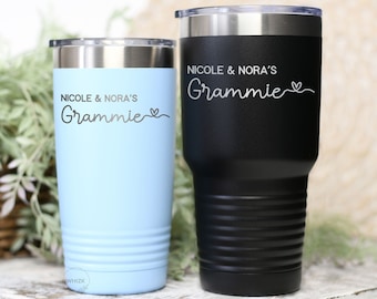 Grammie Gift For Grammie Tumbler, Grammie Birthday Gift, Personalized Grandma Mothers Day Gift From Granddaughter Grandson Christmas T398