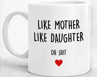 mother and daughter matching cups