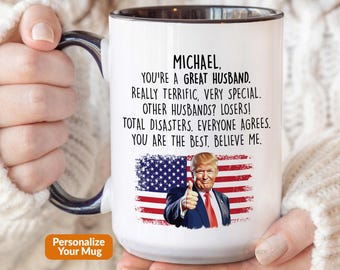 Husband Mug, Funny Husband Gift From Wife, Personalized Hubby Husband Coffee Mug Cup Birthday Fathers Day Gift Anniversary Valentines P443