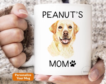 Yellow Lab Mug, Yellow Lab Gifts, Labrador Mug, Lab Mom Cup, Yellow Lab Coffee Mug  Labrador Retriever Dog Mom Women Owner Personalized P044
