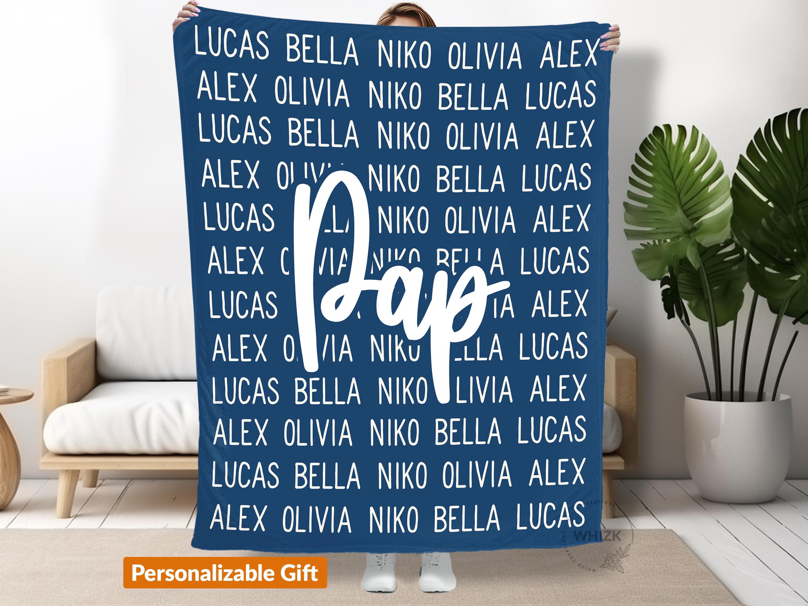 Pap Blanket Pap Gift for Grandpa Fleece Blanket Personalized Gift  