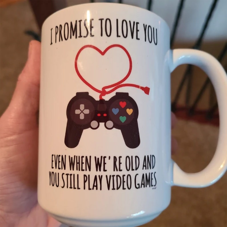 Gamer Gifts, Boyfriend Valentines Day Gift For Him Funny Unique, PC Gamer Boyfriend Gift For Men Video Games Mug Husband BF Vday Cup MVA0008 image 3