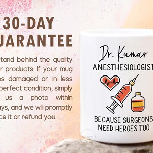 Anesthesiologist Gift For Anesthesiologist Mug, Personalized Anesthesia Gifts, Anesthesiology Gift, Anaesthetist Doctor Men Women Cup M472 image 5