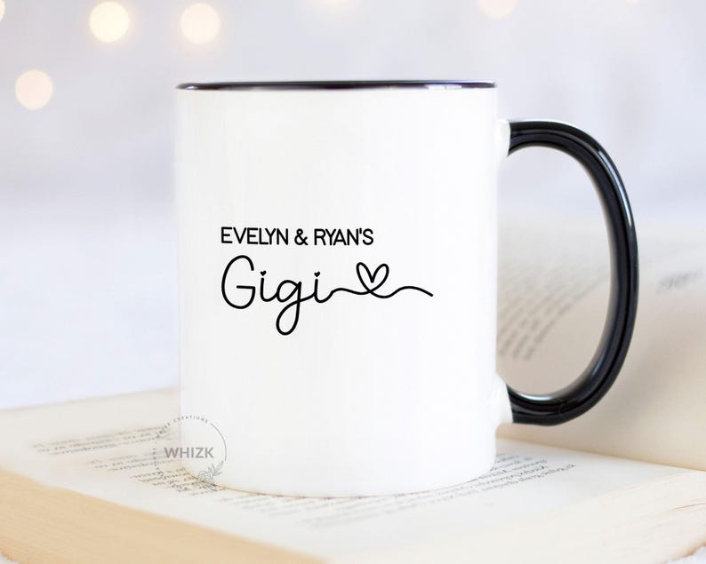 Gigi Gift For Gigi Mug, Personalized Grandma Birthday Gift Coffee Cup, Mothers Day Gift From Granddaughter Grandkids, Best Gigi Mug M550 afbeelding 10