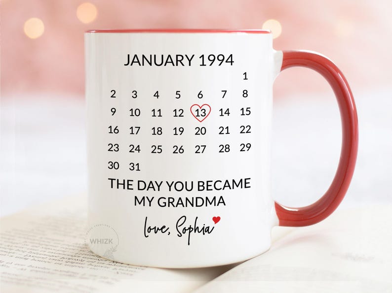 Grandma Gift, Grandma Coffee Mug, Mothers Day Gift For Grandma From Granddaughter Grandson, Personalized Day You Became My Grandma Cup M441 image 2