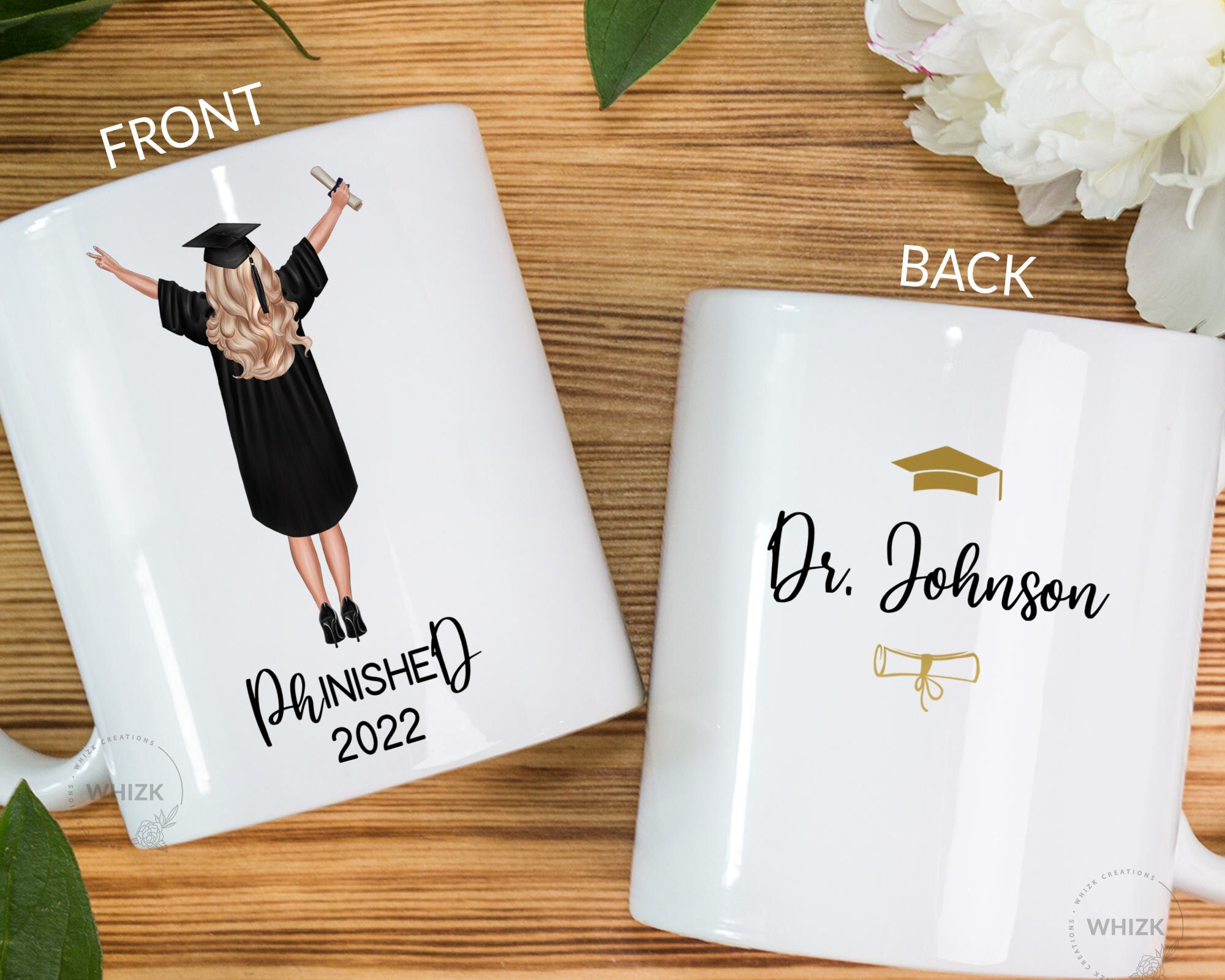Phd Graduation Gift for Her Phd Mug Ph.d Gift 2022 Doctorate Etsy