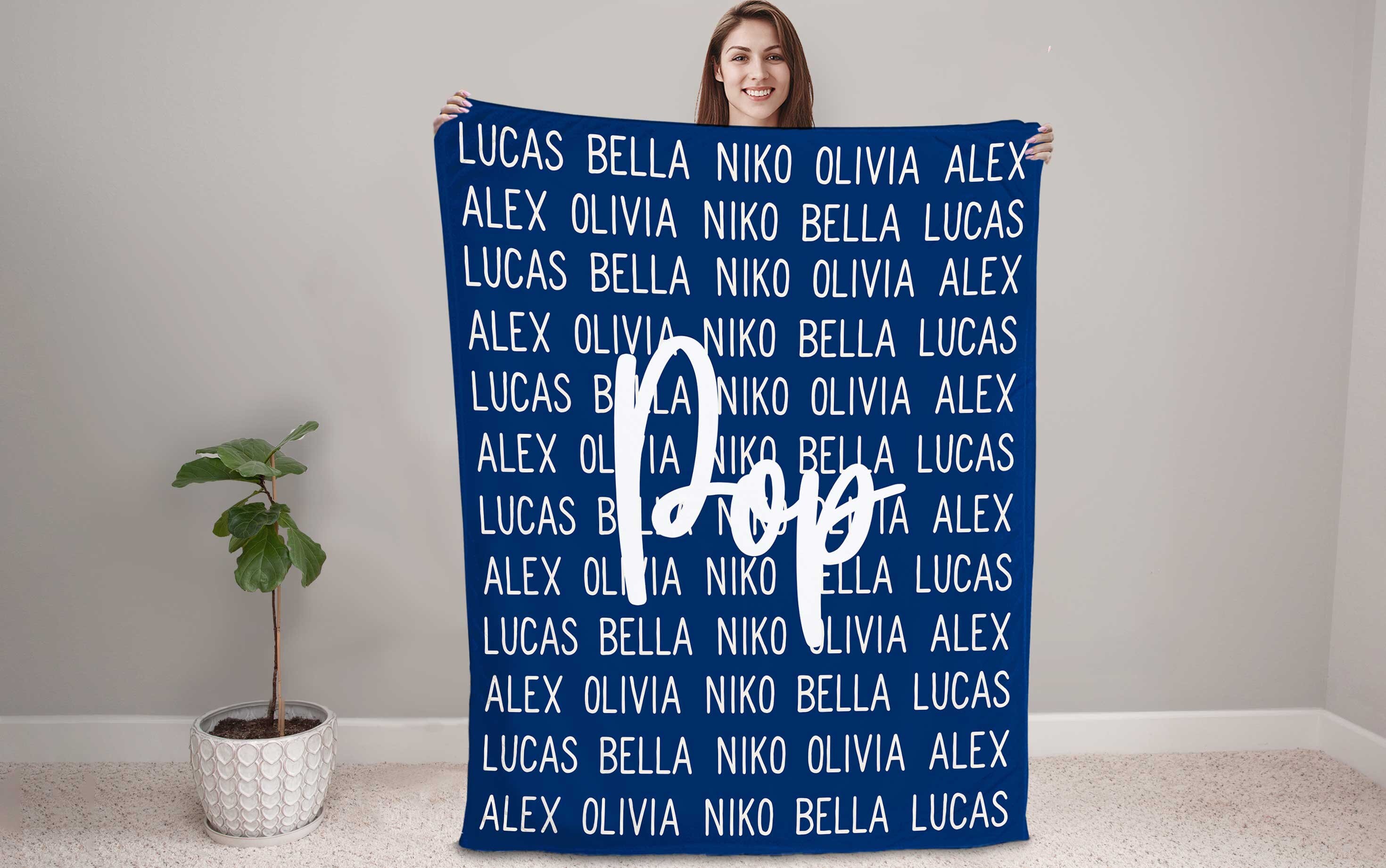 Pop Blanket Pop Gift From Granddaughter Grandson Grandkids Etsy