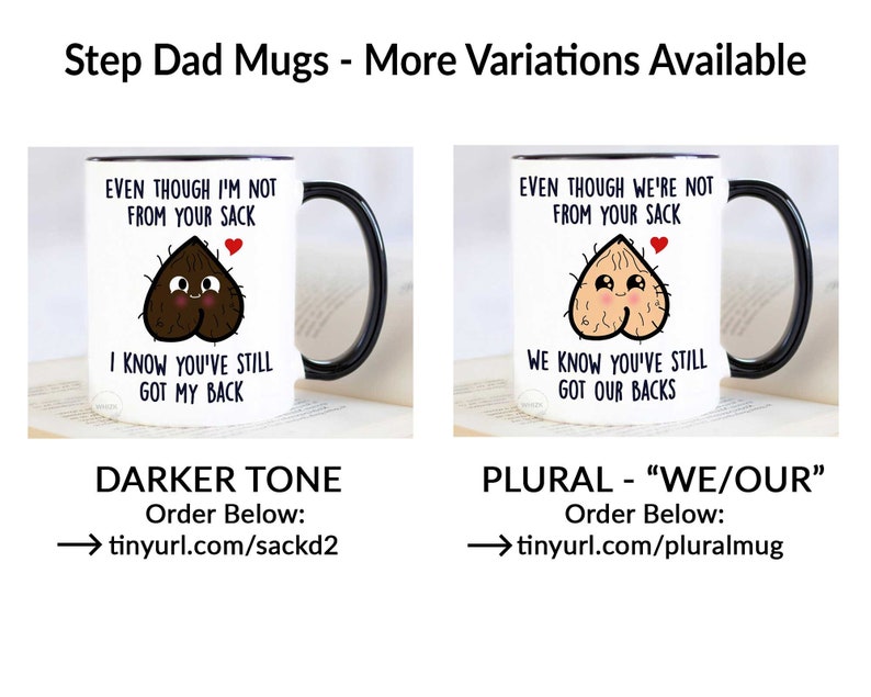 Step Dad Gifts From Daughter Son, Even Though I'm Not From Your Sack Mug, Stepdad Bonus Dad Gift Christmas Birthday Fathers Day Gift MGA766 image 3