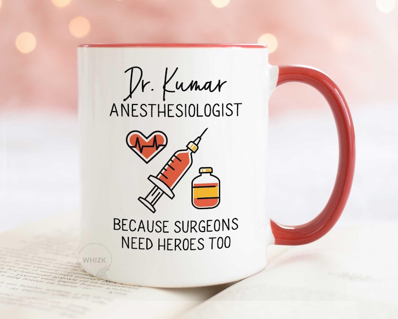 Anesthesiologist Gift For Anesthesiologist Mug, Personalized Anesthesia Gifts, Anesthesiology Gift, Anaesthetist Doctor Men Women Cup M472 image 2