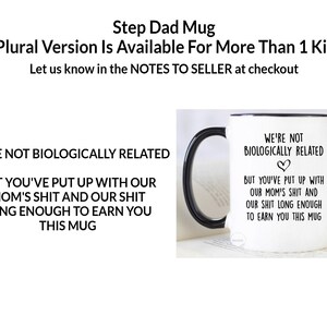 Taza de regalo para padrastro, regalo para el Día del Padre de parte de hija, hijo o hijastra, taza de café divertida para cumpleaños y Navidad de padrastro M575 imagen 3