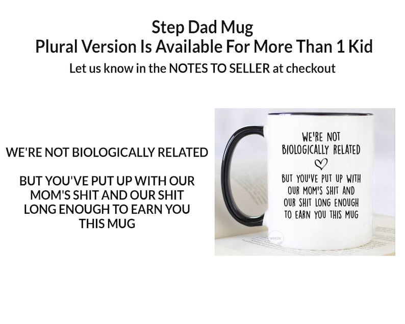 Taza de regalo para padrastro, regalo para el Día del Padre de parte de hija, hijo o hijastra, taza de café divertida para cumpleaños y Navidad de padrastro M575 imagen 3