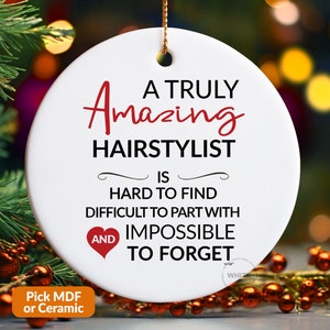 Hairstylist Gifts For Hairstylist Ornament, Retired Hairdresser Gift, Hairdresser Retirement Gifts For Women Men, Hairapist Christmas X224