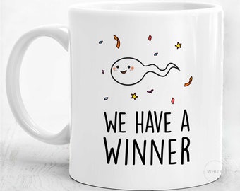 Husband Pregnancy Announcement Gift, We Have A Winner Mug, Funny New Dad Gift, Soon To Be Daddy Coffee Mug, New Parents Cup Baby Reveal M012