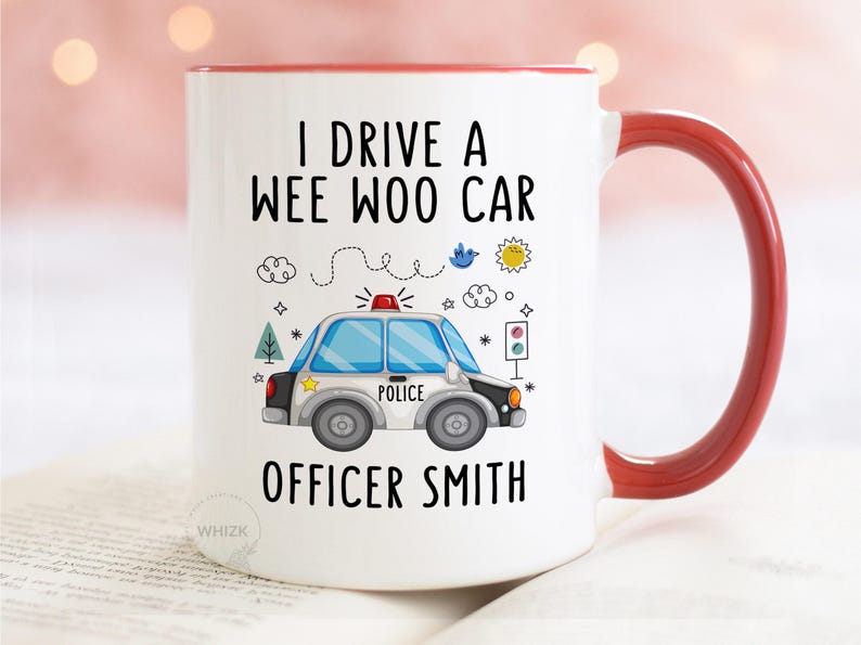 Taza de policía, "Conduzco un coche pequeño", regalo de graduación de la academia de policía, taza de policía divertida y personalizada, P193 imagen 2