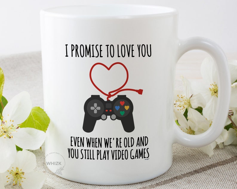 Gamer Gifts, Boyfriend Valentines Day Gift For Him Funny Unique, PC Gamer Boyfriend Gift For Men Video Games Mug Husband BF Vday Cup MVA0008 image 7