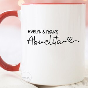 Abuelita Gift For Abuelita Mug, Personalized Abuelita Birthday Gift, Abuelita Mothers Day Gift From Grandkids, Spanish Abuela Cup M699 image 2