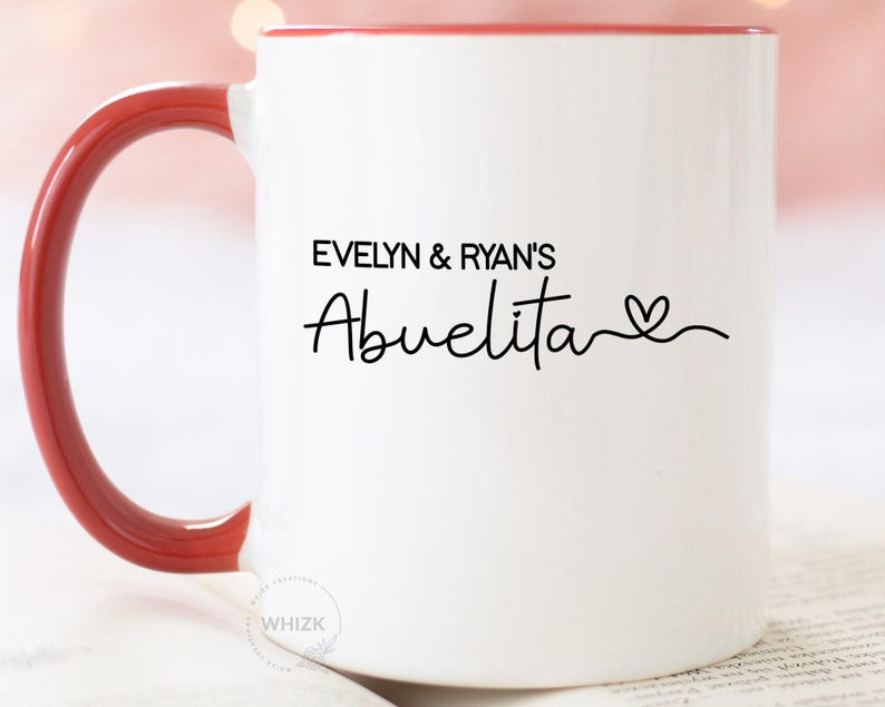Abuelita Gift For Abuelita Mug, Personalized Abuelita Birthday Gift, Abuelita Mothers Day Gift From Grandkids, Spanish Abuela Cup M699 image 2