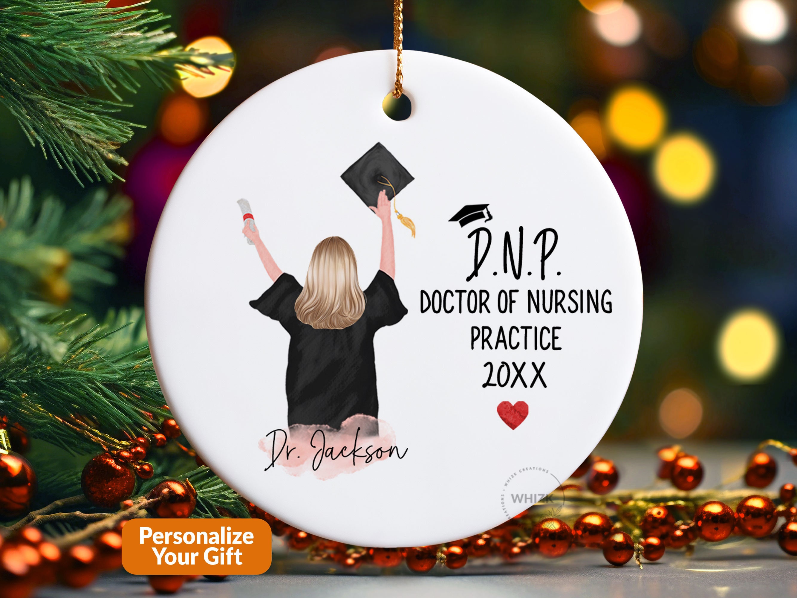 DNP Graduation Gifts For DNP Nurse Student Graduate, Doctor Of Nursing Practice, DNP Ornament, Personalized Doctoral Degree 2025 Decor X361