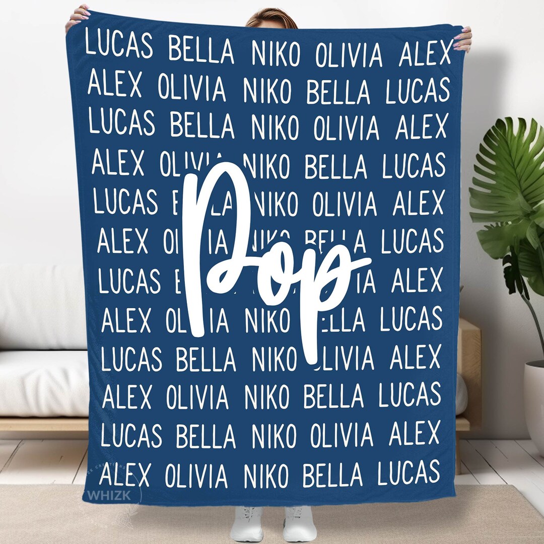 Pop Blanket Pop Gift From Granddaughter Grandson Grandkids Etsy