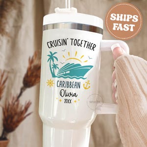 Cruise Tumbler 40 oz, Cruise Ship Gift 2025 Personalized Family Cruise Gift Cruise Vacation Tumbler Birthday Girl Cruise Squad Trip Cup T563