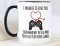Gamer Gifts, Boyfriend Valentines Day Gift For Him Funny Unique, PC Gamer Boyfriend Gift For Men Video Games Mug Husband BF Vday Cup MVA0008