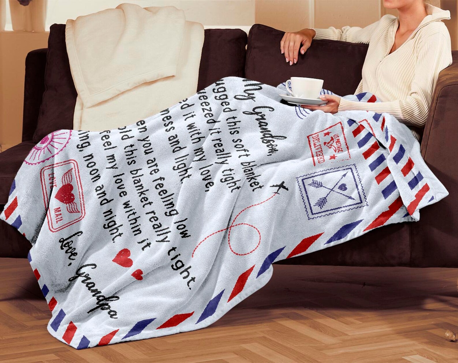 Grandson Blanket to My Grandson Gift for Grandson From Etsy