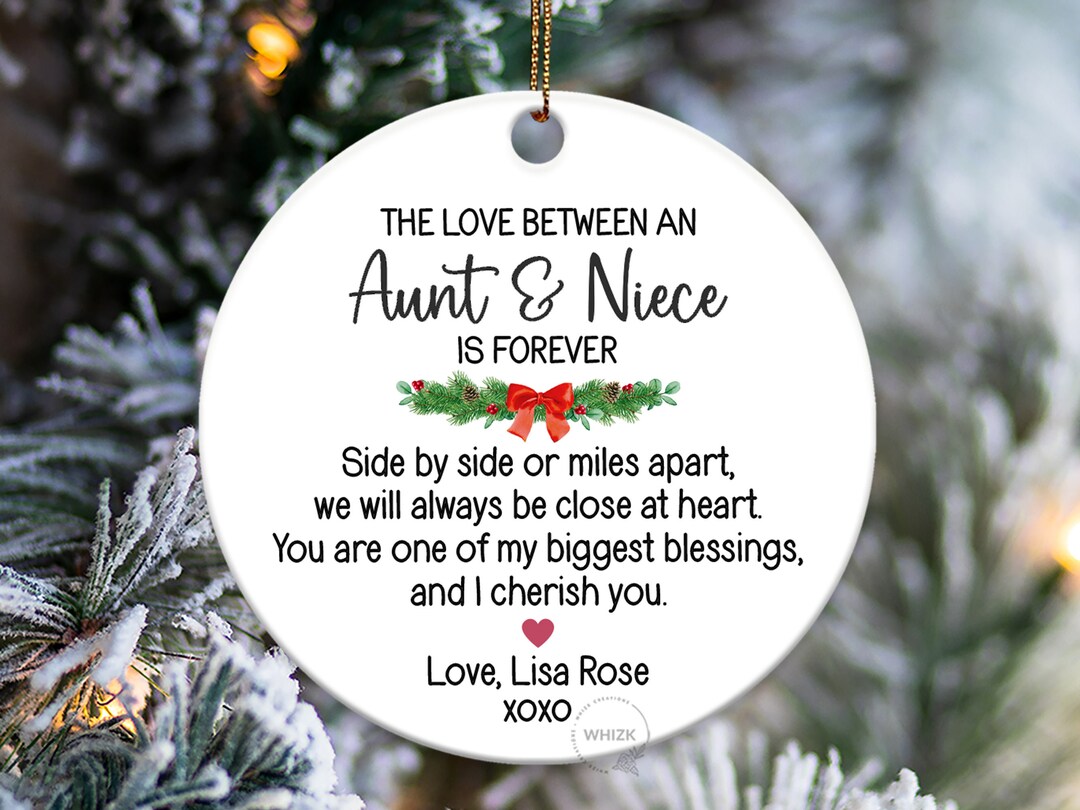 Aunt and Niece Ornament Aunt Gifts for Aunt From Niece Best Etsy