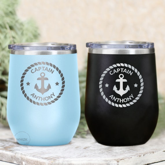 Boat Captain Wine Tumbler, Boat Gifts, Boating Wine Glass, Personalized  Sailing Nautical Gift for Men Women Dad Boat Owner Cup 12 Oz T221A -   Canada